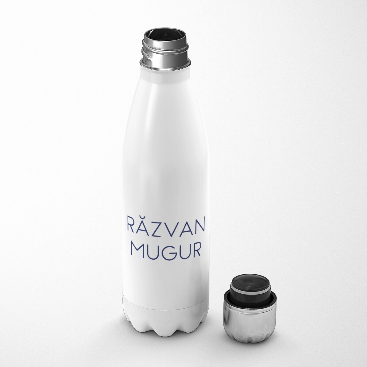 Thermos con base bianca personalizzato con logo e nome