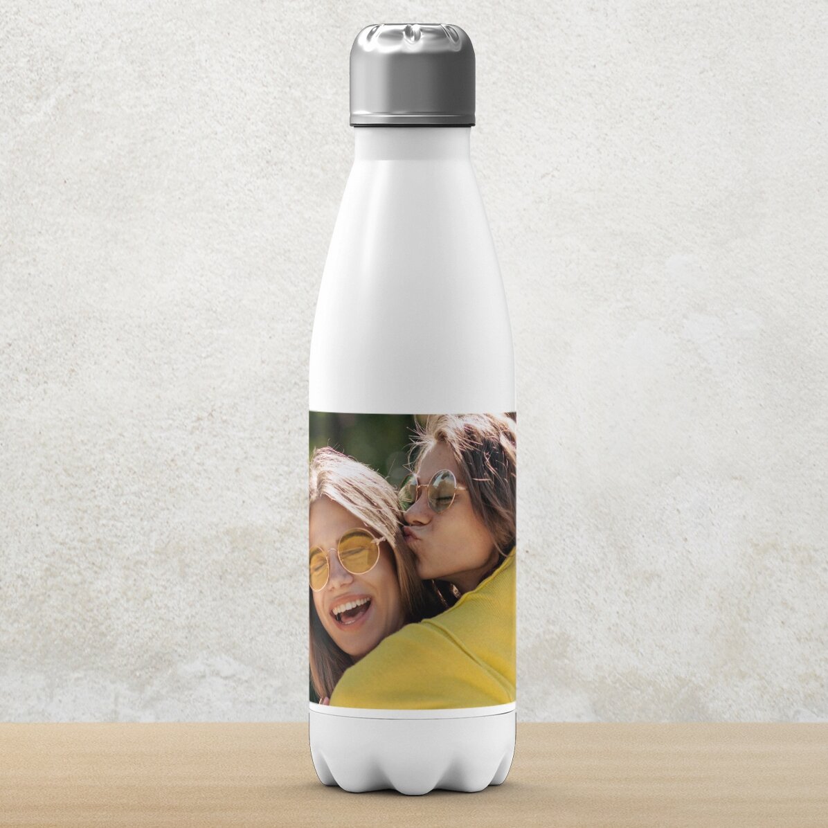 Thermos con base bianca personalizzato con una foto in formato orizzontale