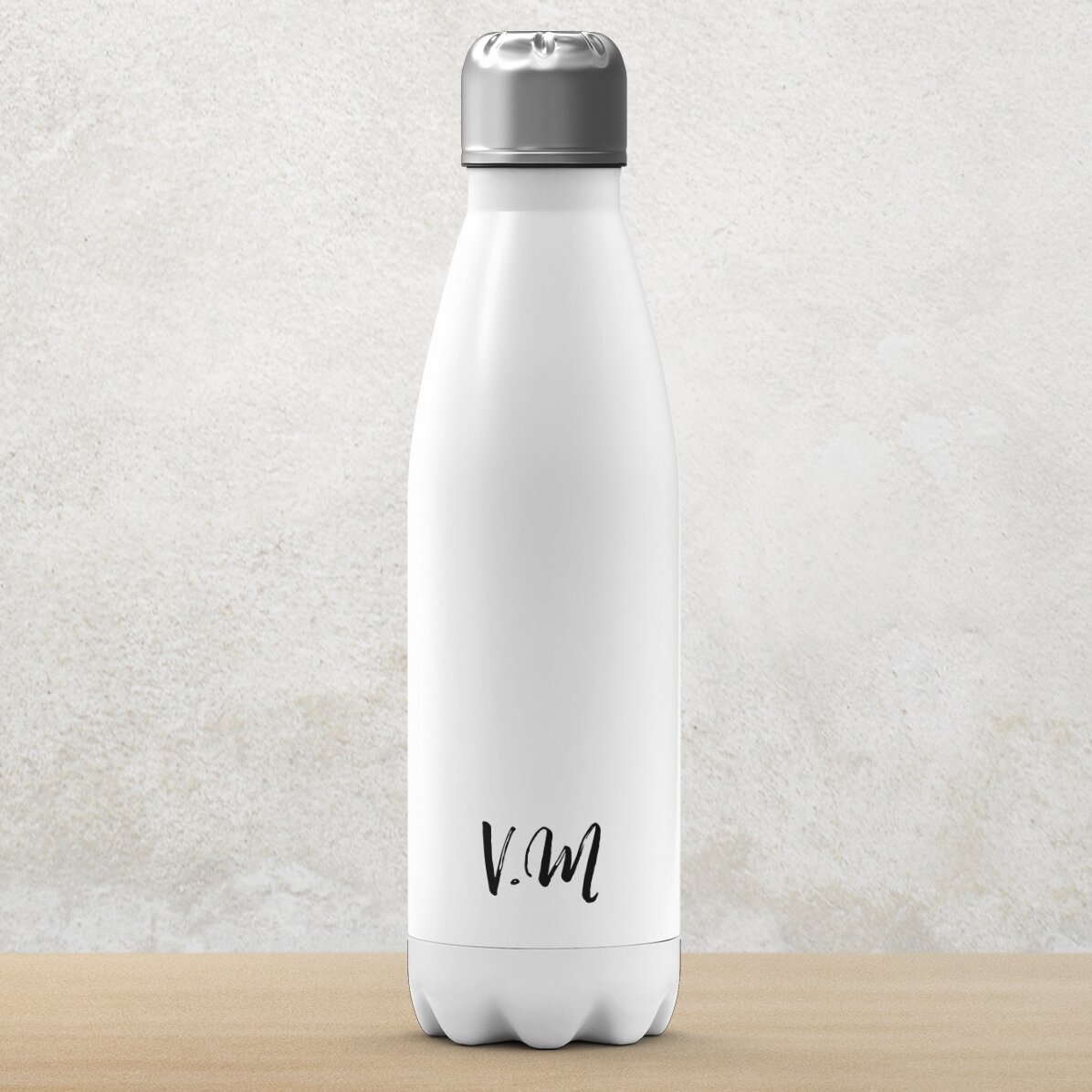 Thermos con base bianca personalizzato con le iniziali