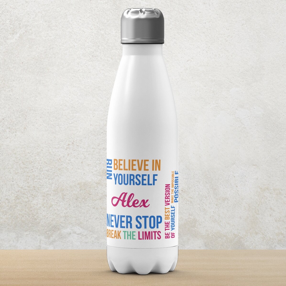 Thermos con base bianca personalizzato con nome - Runner