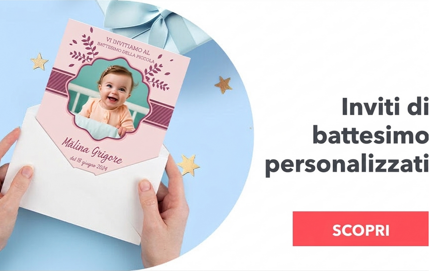 Inviti personalizzati per il battesimo
