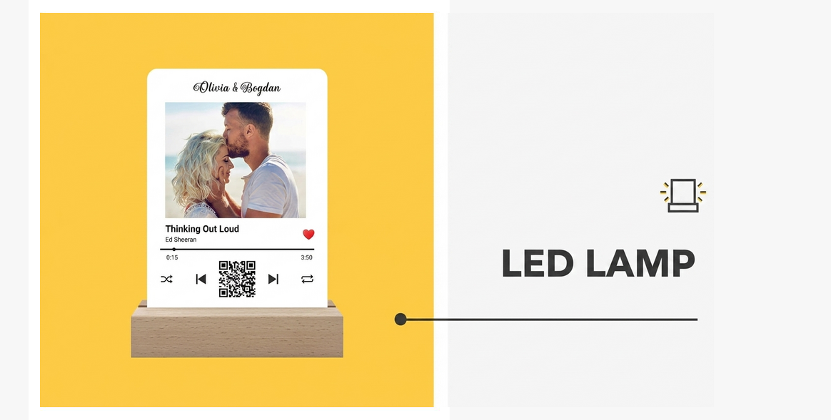 Lampada da comodino a LED personalizzata
