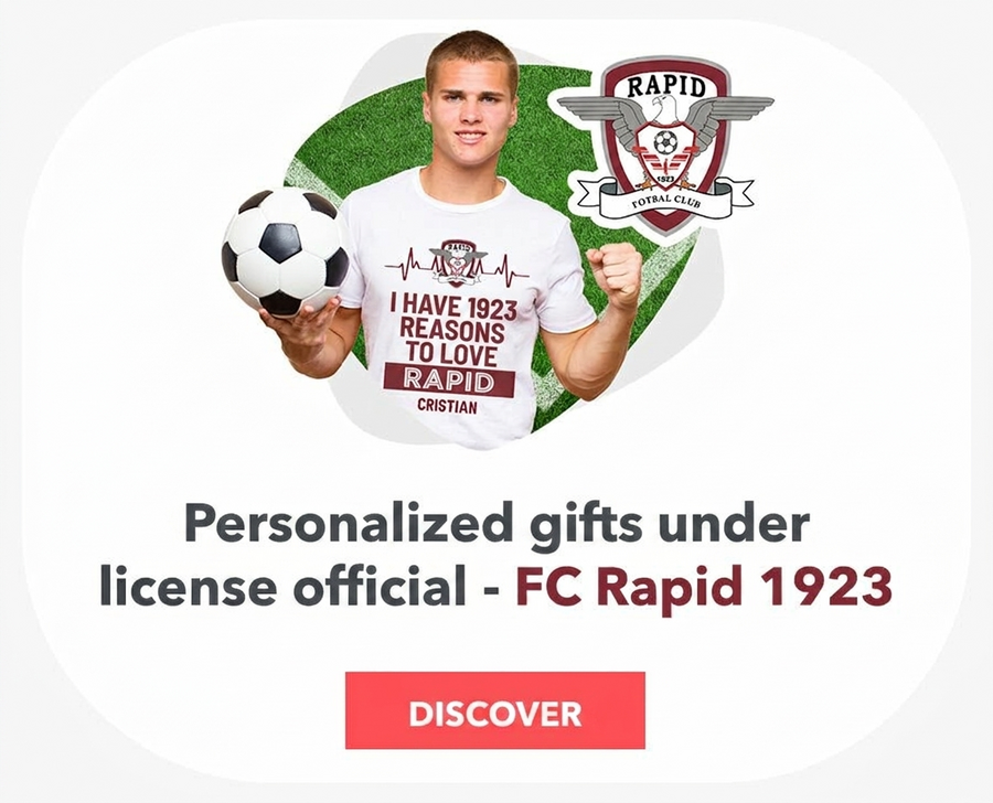 Regali personalizzati con licenza ufficiale - FC Rapid 1923 Bucarest