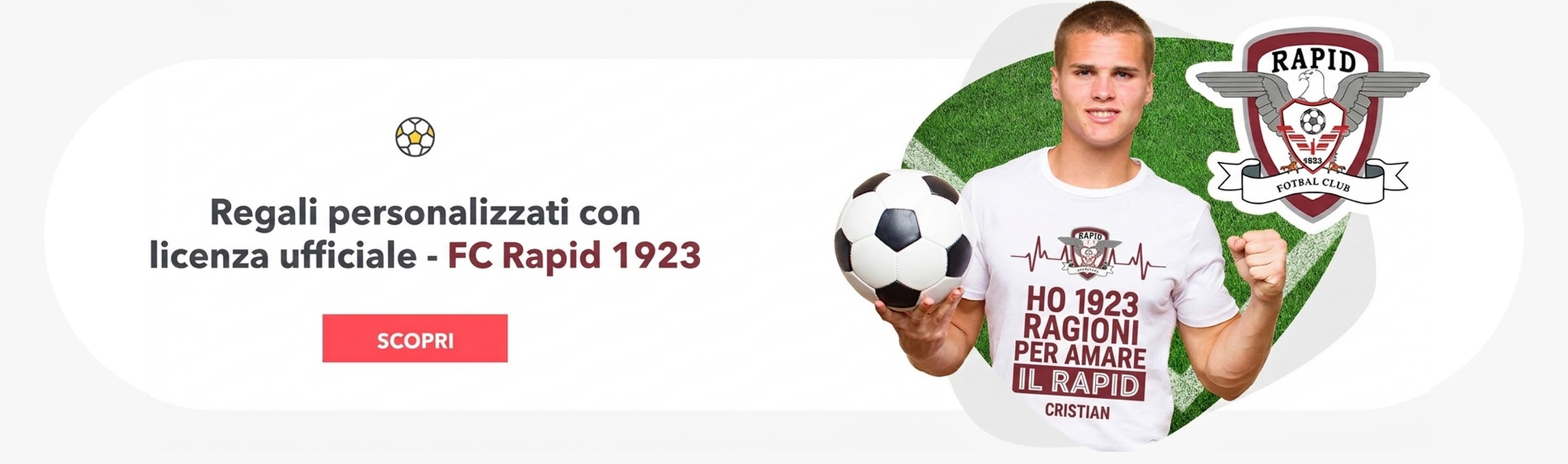 Regali personalizzati con licenza ufficiale - FC Rapid 1923 Bucarest