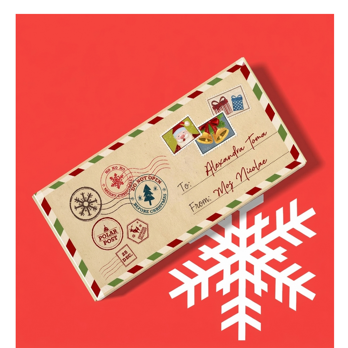 La tavoletta di cioccolato personalizzata di San Nicola