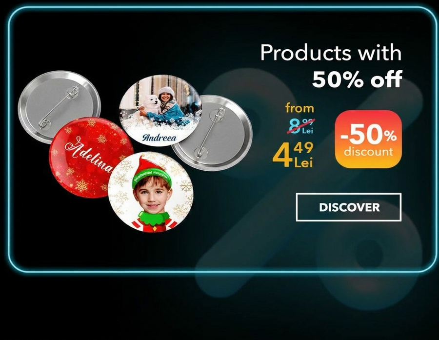 Regali personalizzati scontati del 50% - Black Friday