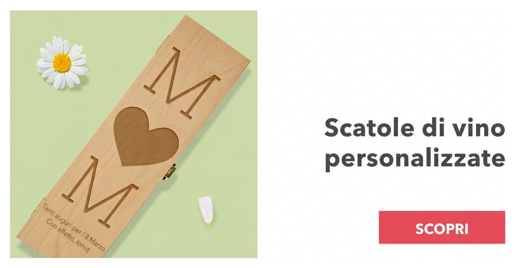 Scatole di vino personalizzate per l