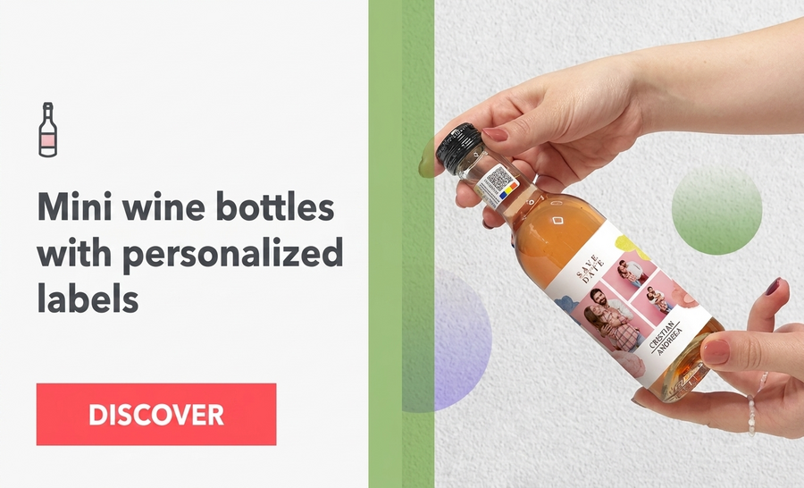 Mini bottigliette di vino personalizzate