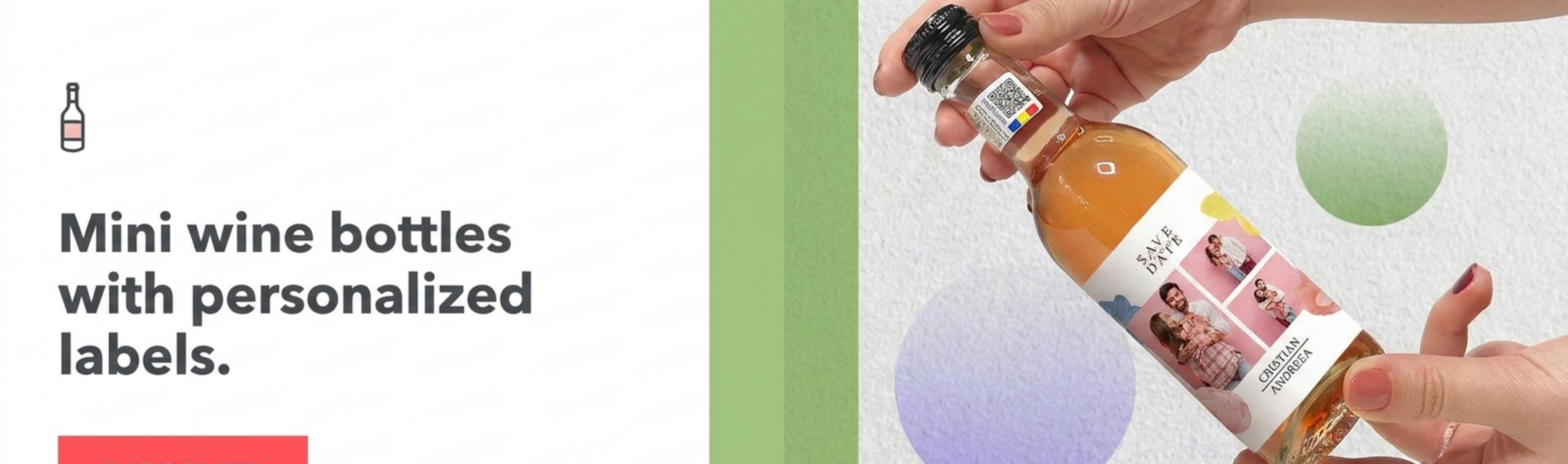 Mini bottigliette di vino personalizzate