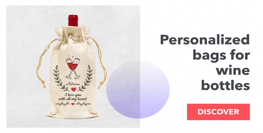 Sacchetti personalizzati per bottiglie di vino