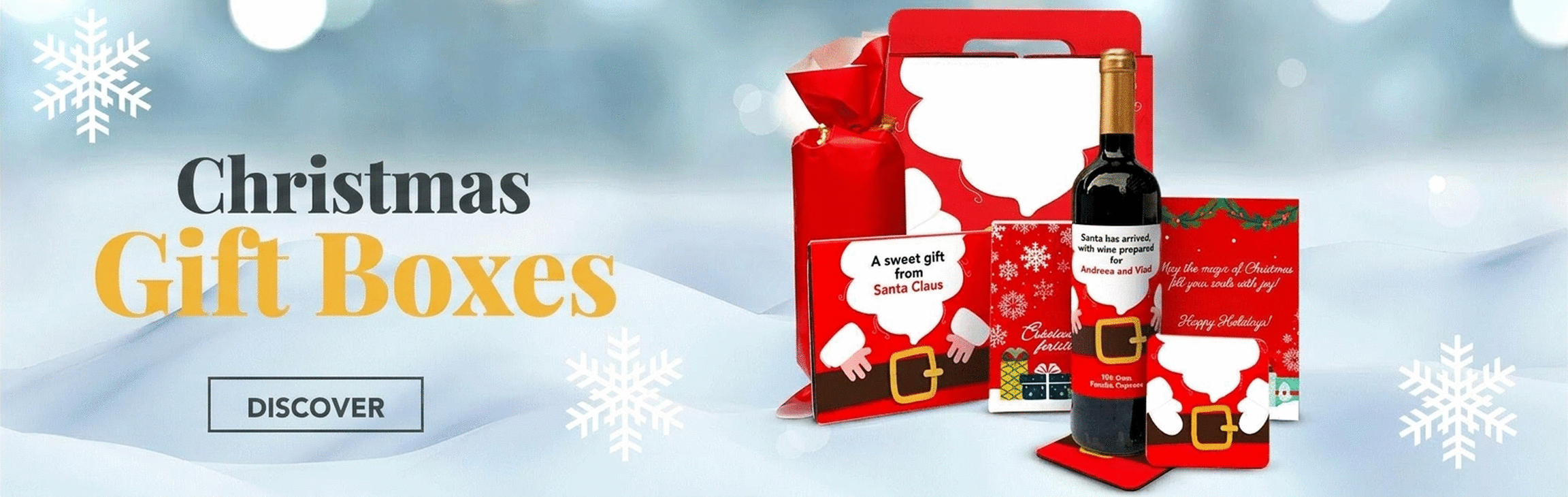 Confezioni regalo con prodotti natalizi