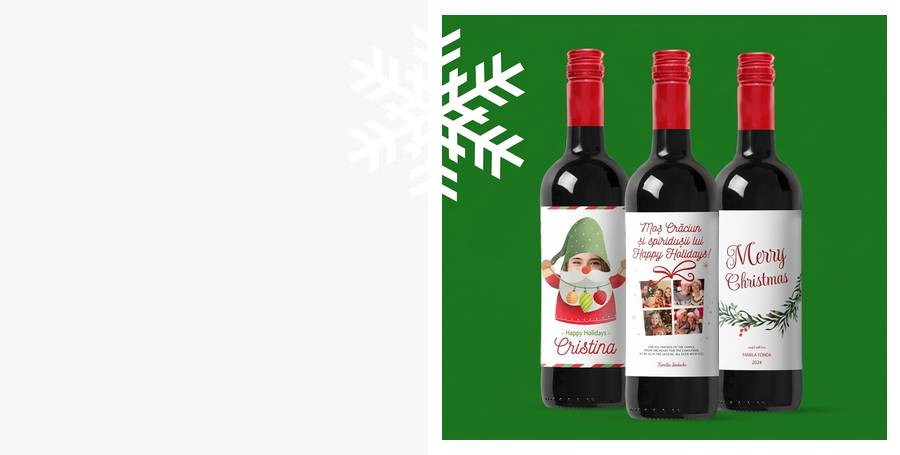 Vino natalizio personalizzato
