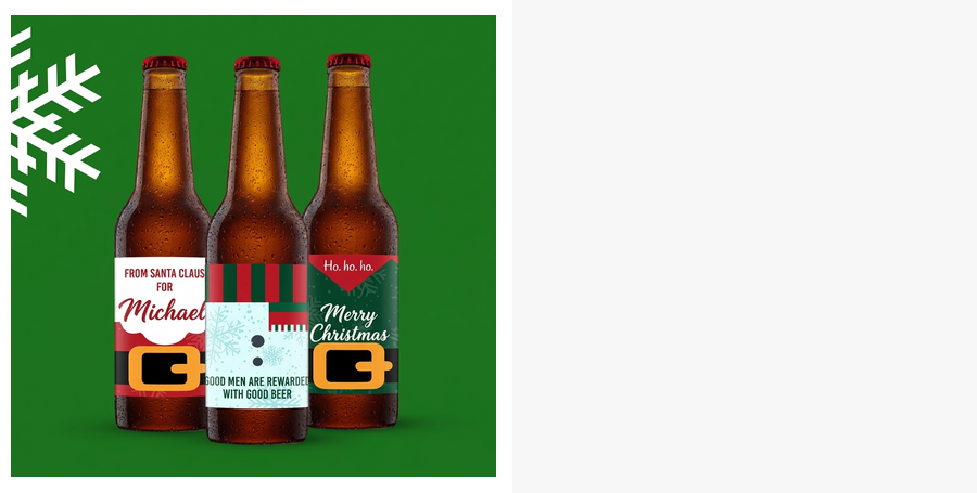 Birra natalizia personalizzata