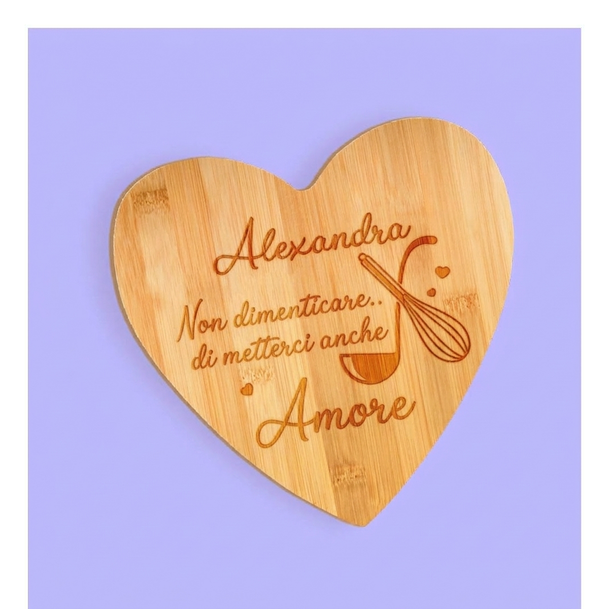 Taglieri a forma di cuore personalizzati