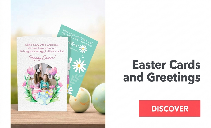 Biglietti di auguri e cartoline personalizzate per Pasqua