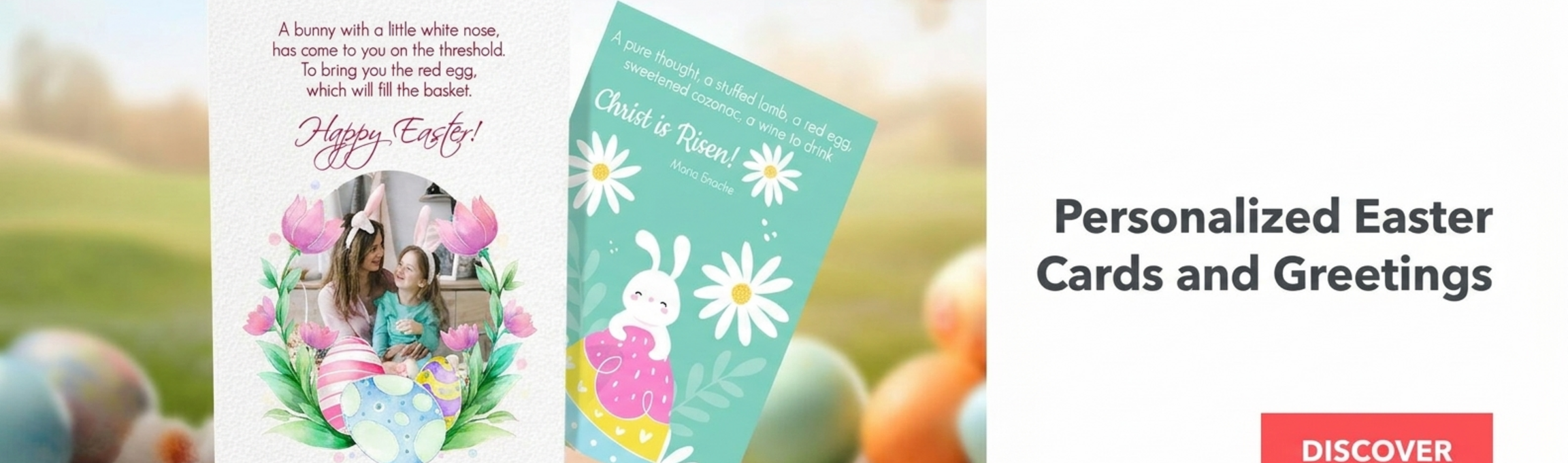 Biglietti di auguri e cartoline personalizzate per Pasqua