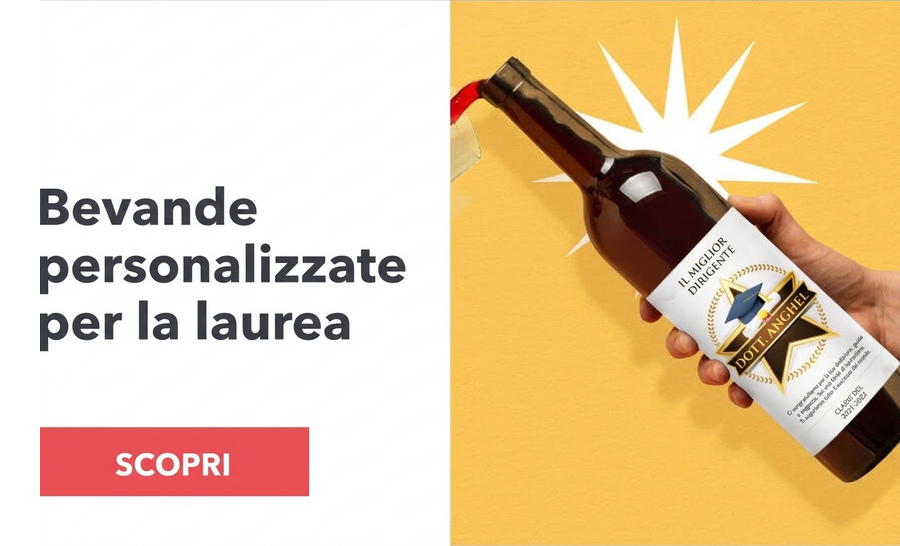 Bevande personalizzate per la cerimonia di laurea