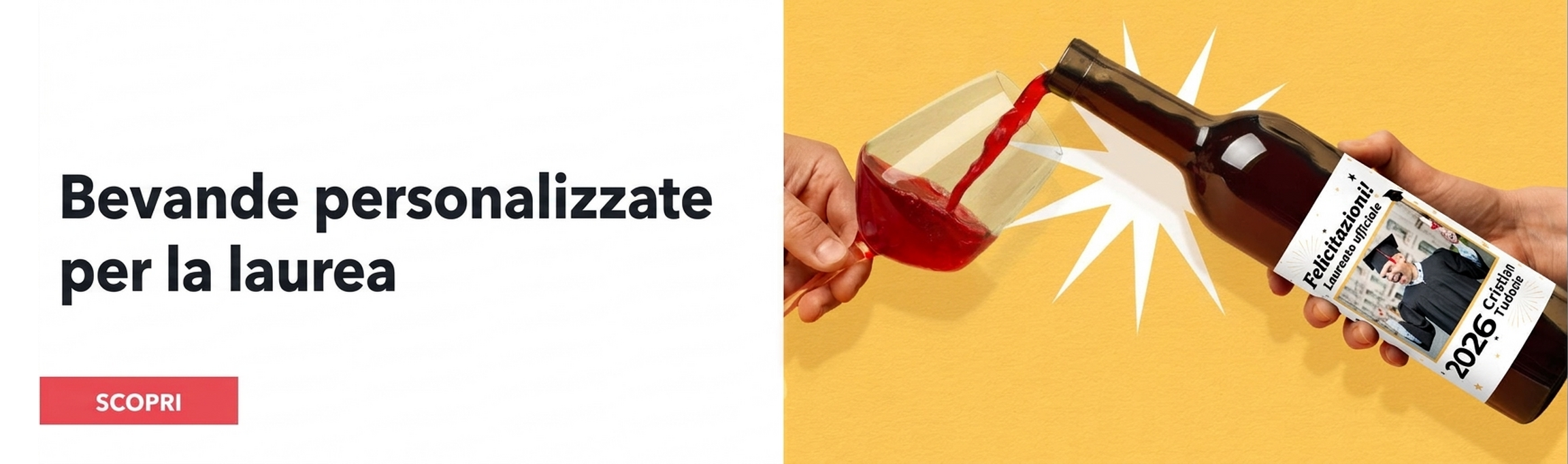 Bevande personalizzate per la cerimonia di laurea