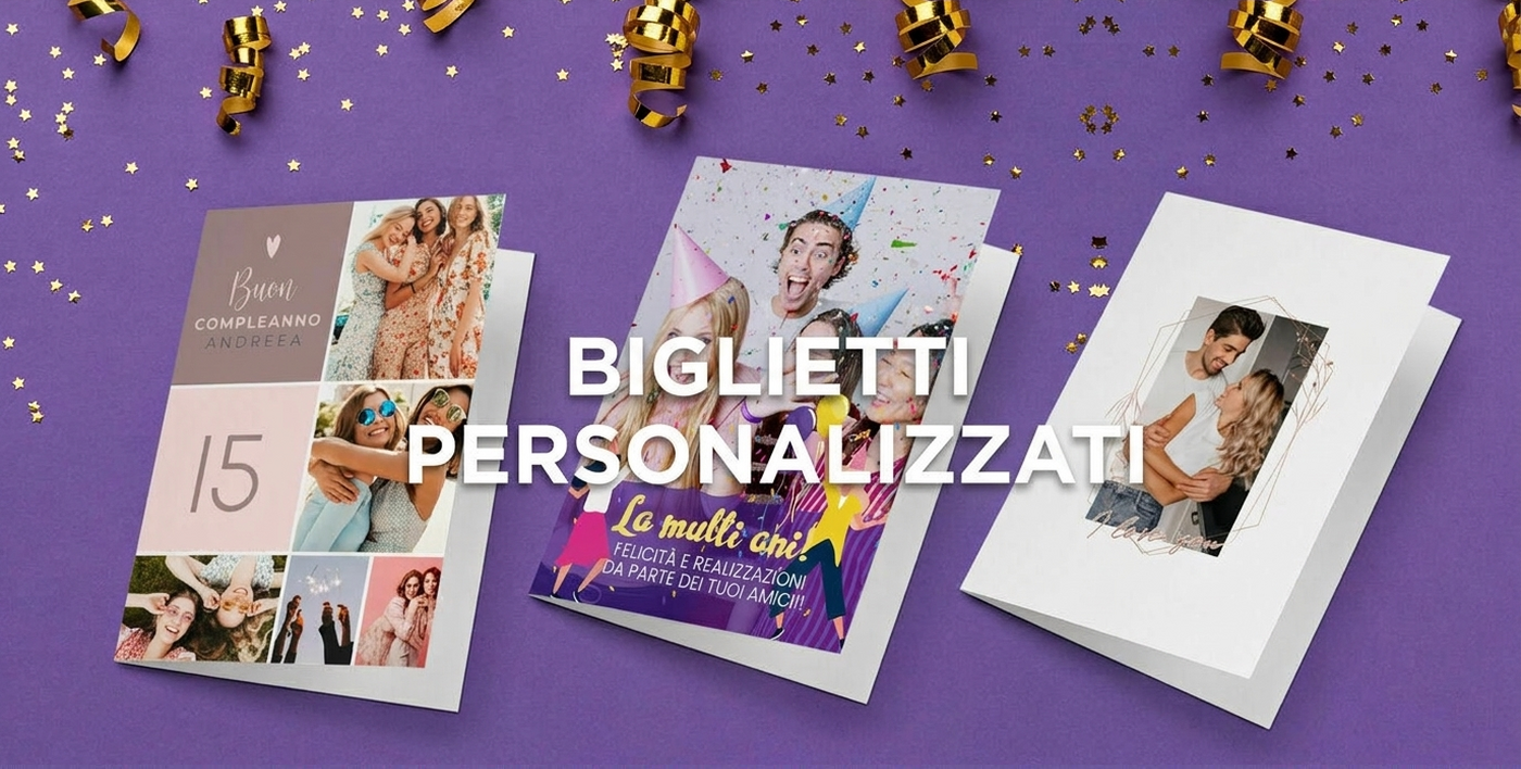 Biglietti di auguri e cartoline personalizzate