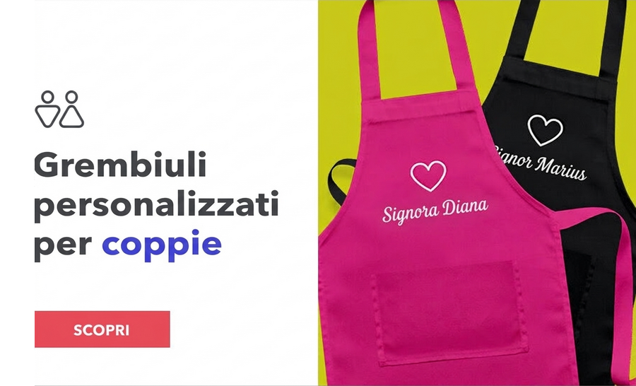 Grembiuli personalizzati per coppie