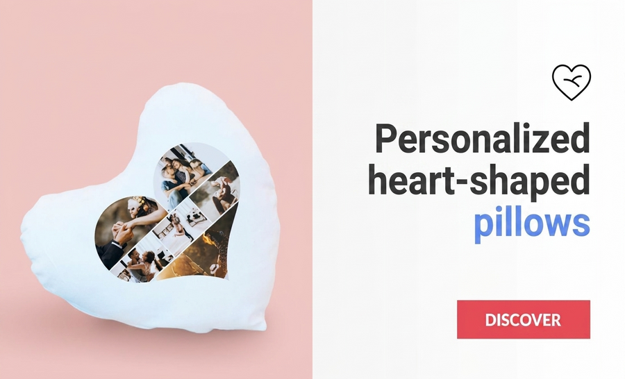 Cuscini a forma di cuore personalizzati