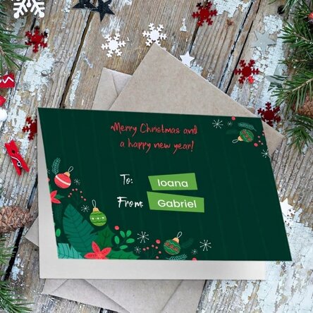 Biglietto di auguri personalizzato - Lettera di Natale