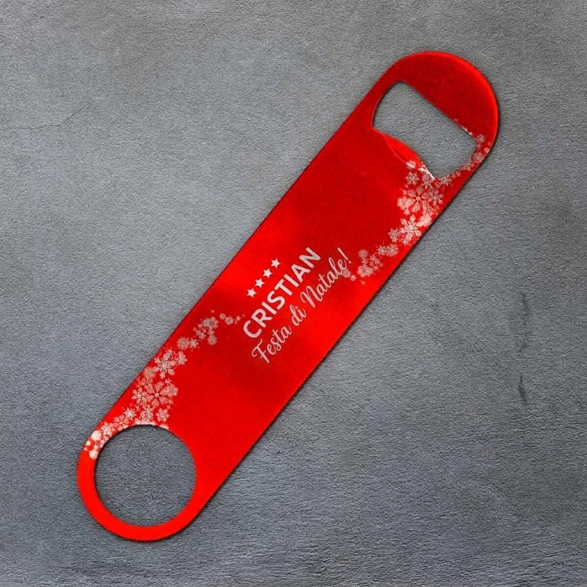 Apribottiglie personalizzato con scritta - Festa di Natale