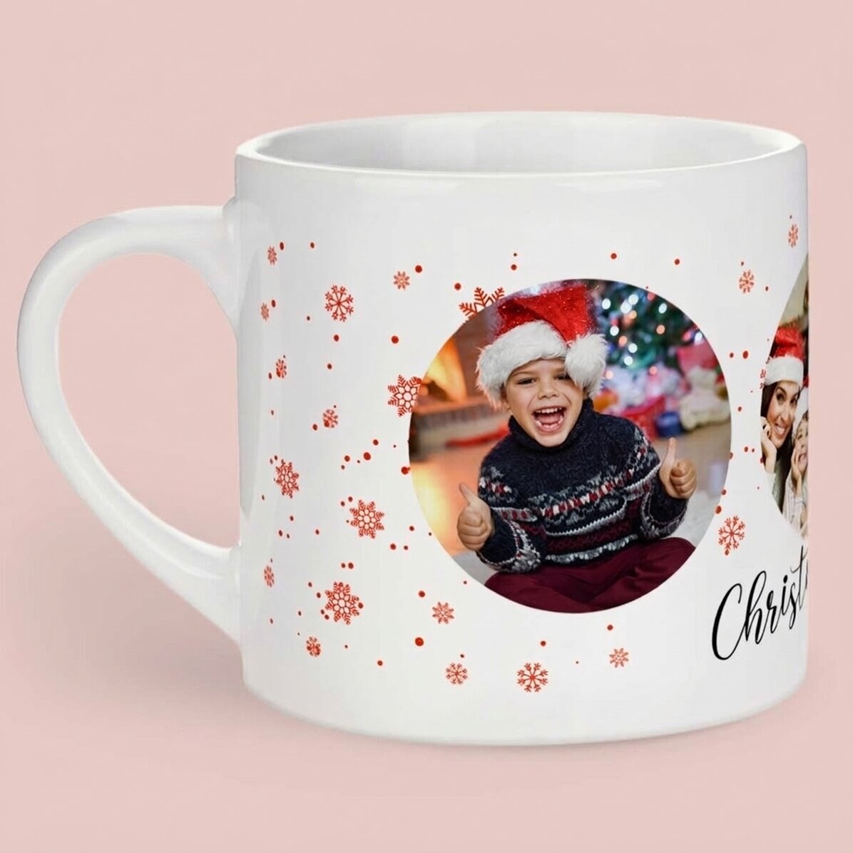 Tazza personalizzata per bambini con 3 foto - Christmas joy
