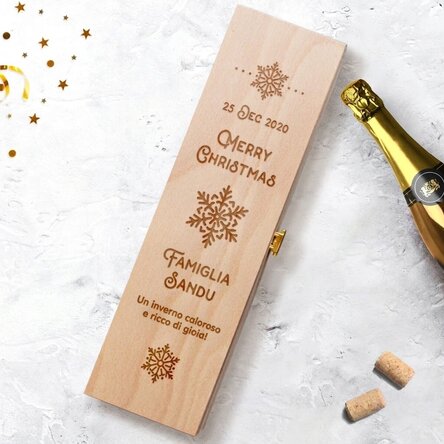 Scatola personalizzata per spumante - Christmas magic