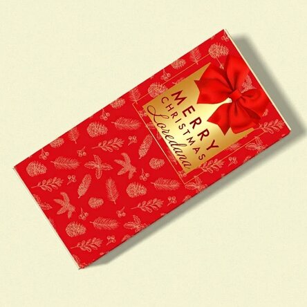 Cioccolato personalizzato con nome e messaggio - Glamorous Christmas