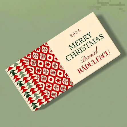 Cioccolato personalizzato con nome e messaggio - Classic Christmas