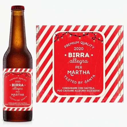 Birra personalizzata con scritta - Birra allegra