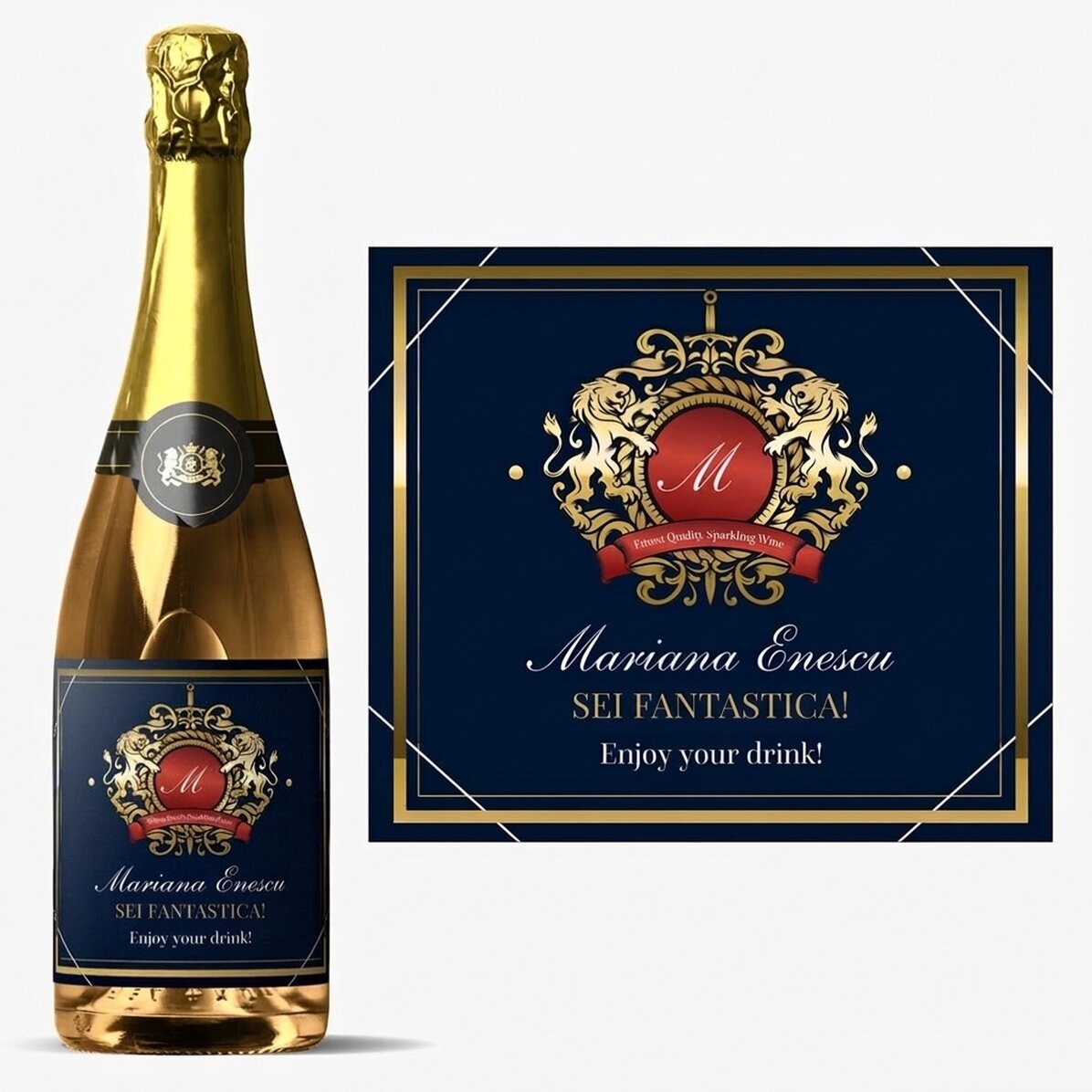 Spumante personalizzato con scritta - Heraldry