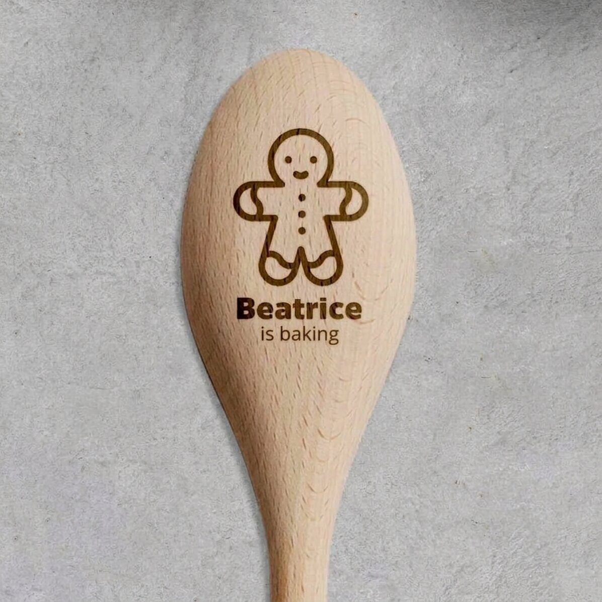 Cucchiaio di legno personalizzato - Gingerbread