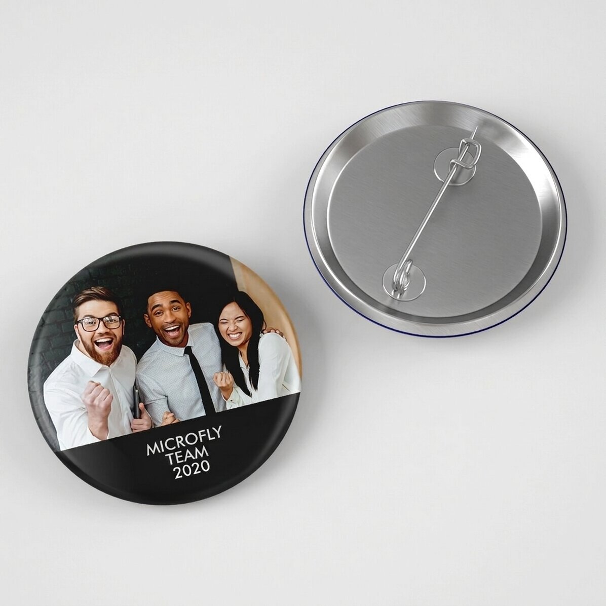 Distintivo personalizzato con foto e testo