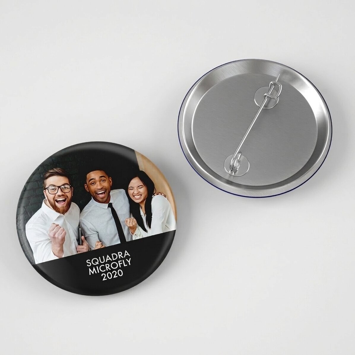 Spilla personalizzata con foto e testo