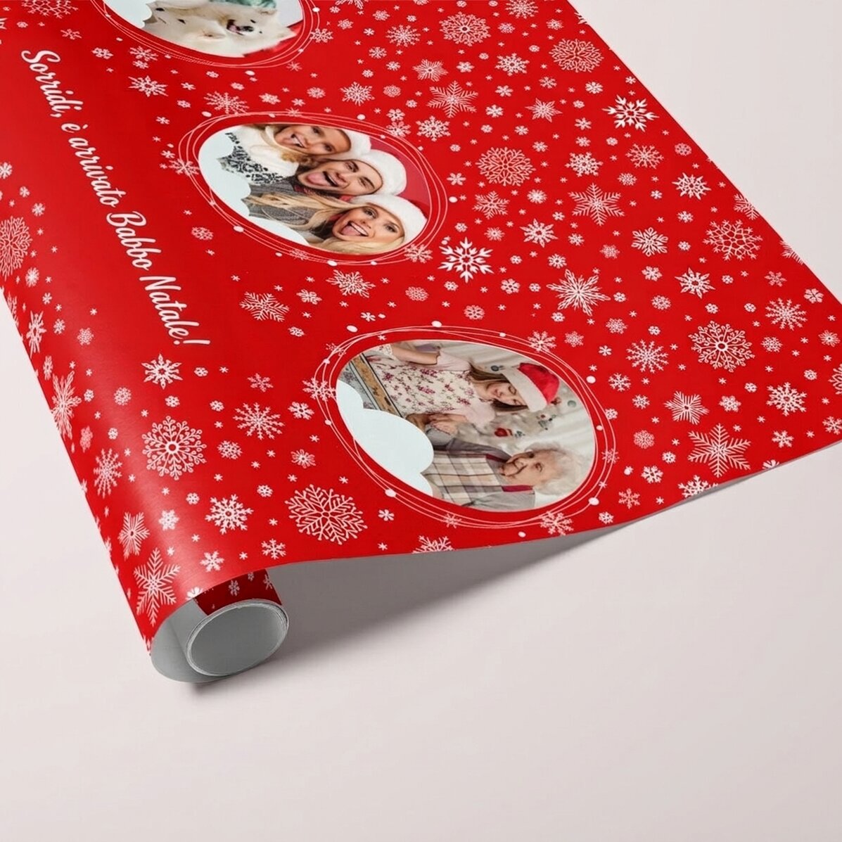 Carta da regalo personalizzata con 3 foto e testo - Fiocchi