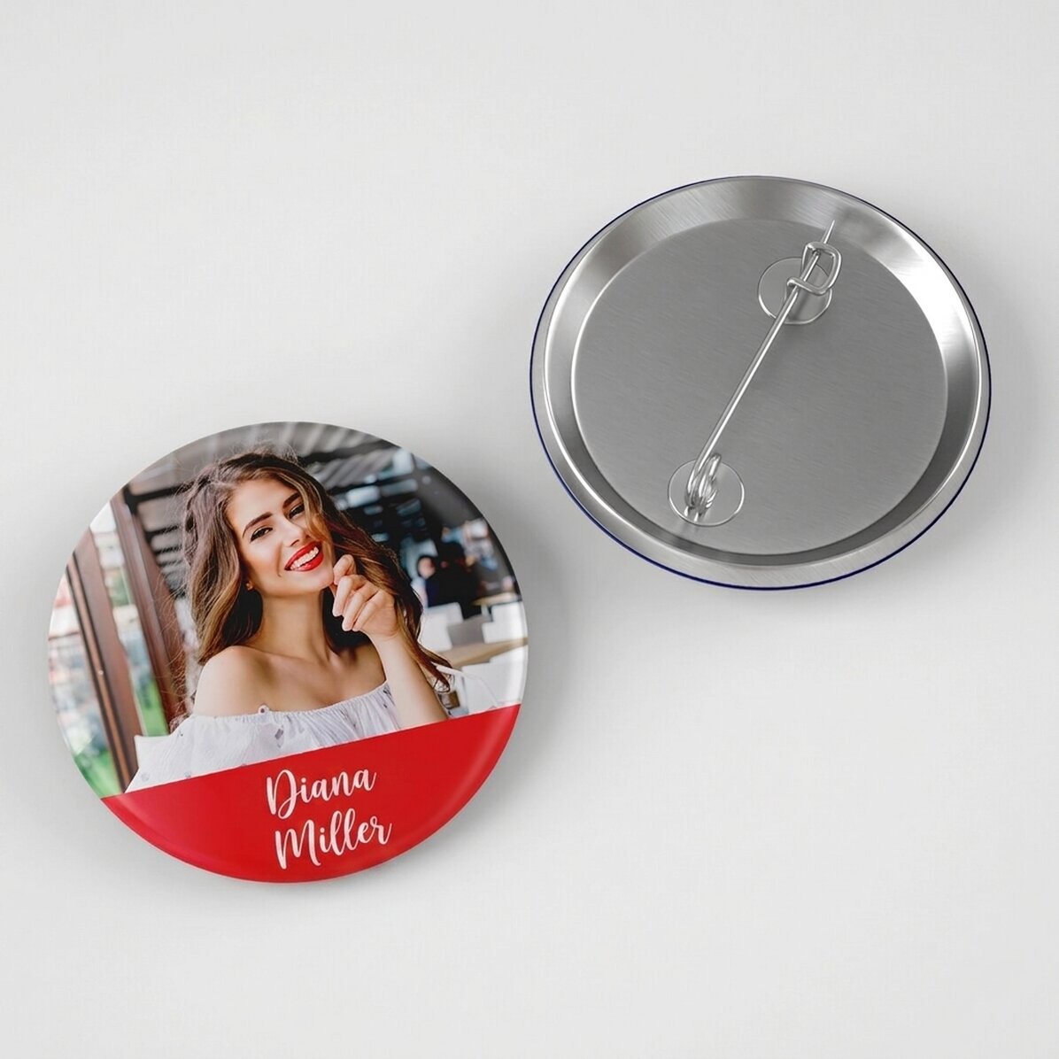 Spilla personalizzata con foto e testo - You