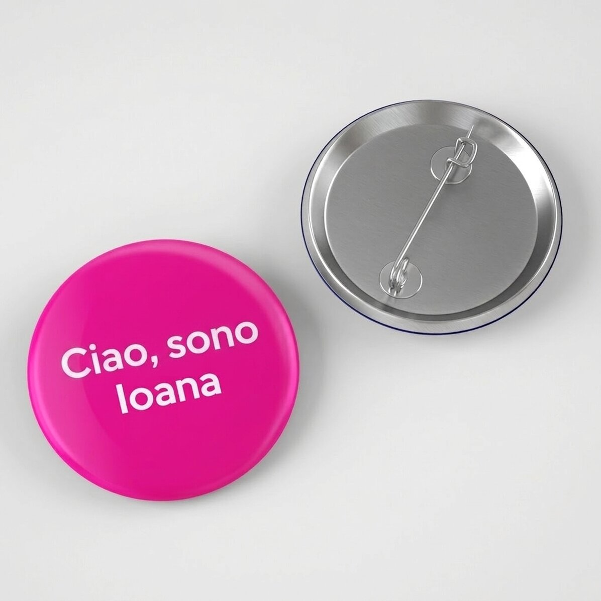 Spilla personalizzata con messaggio