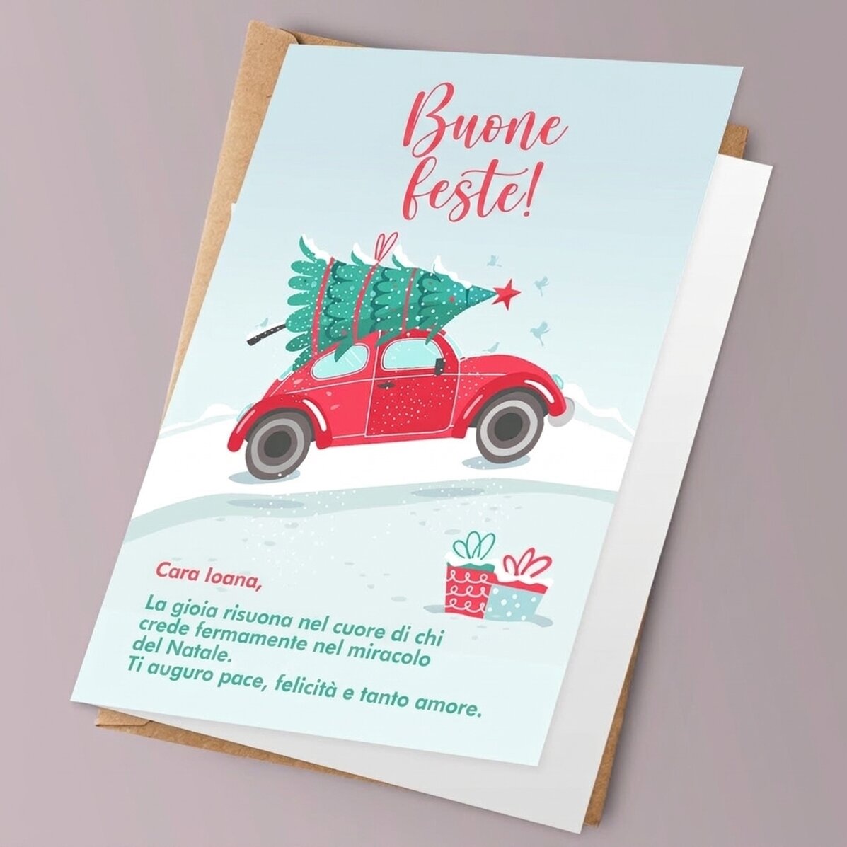 Biglietto di auguri personalizzato - Preparativi natalizi