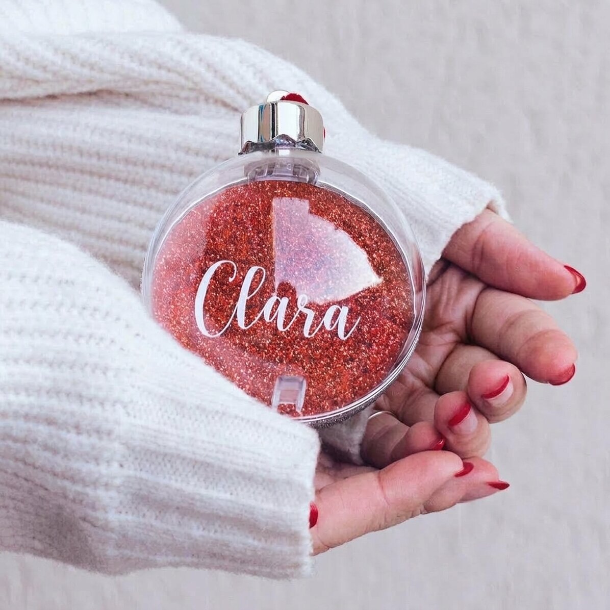 Globo personalizzato con il tuo nome - Glitter rosso