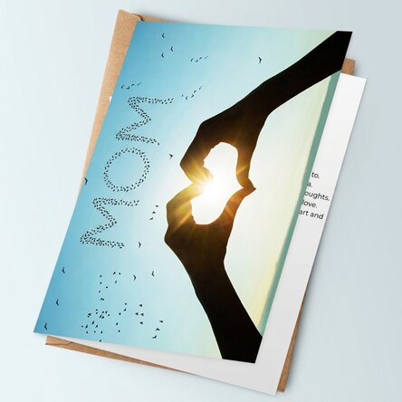 Biglietto di auguri personalizzato “Cuore nel cielo”