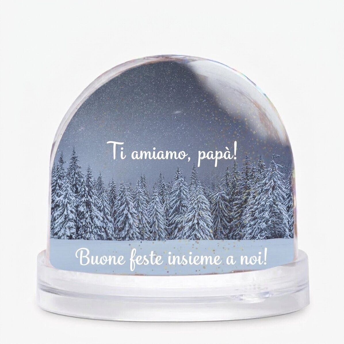 Sfera da scrivania personalizzata con foto e testo - Winter dreams
