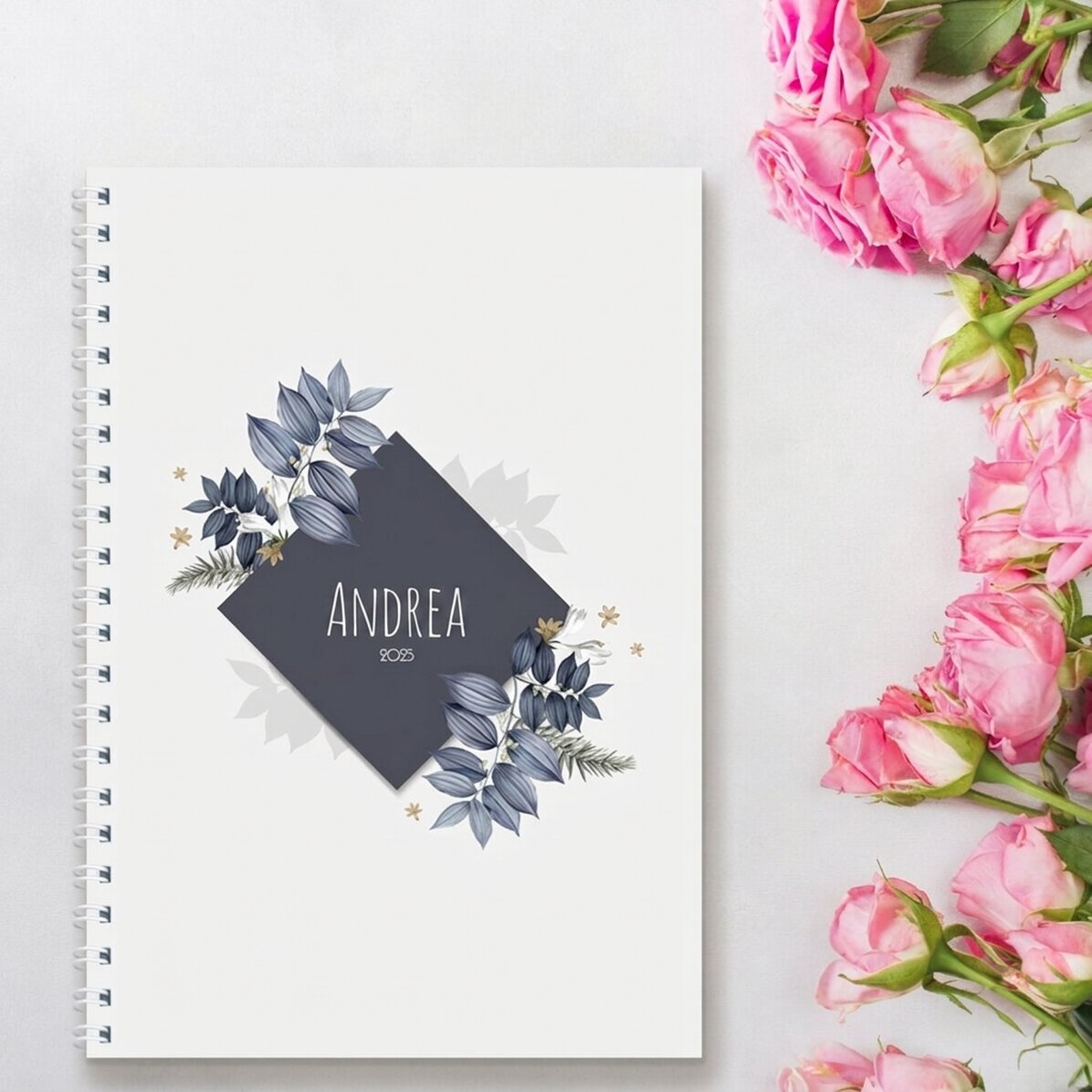Notebook personalizzato con testo - Flowers