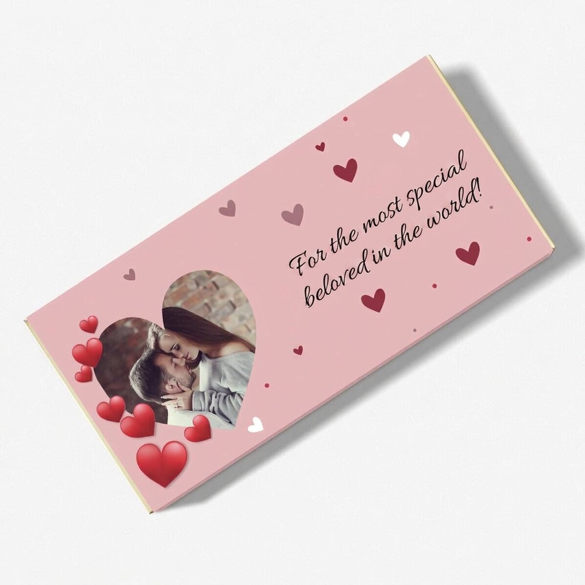 Cioccolato personalizzato con testo e foto - Ti amo!
