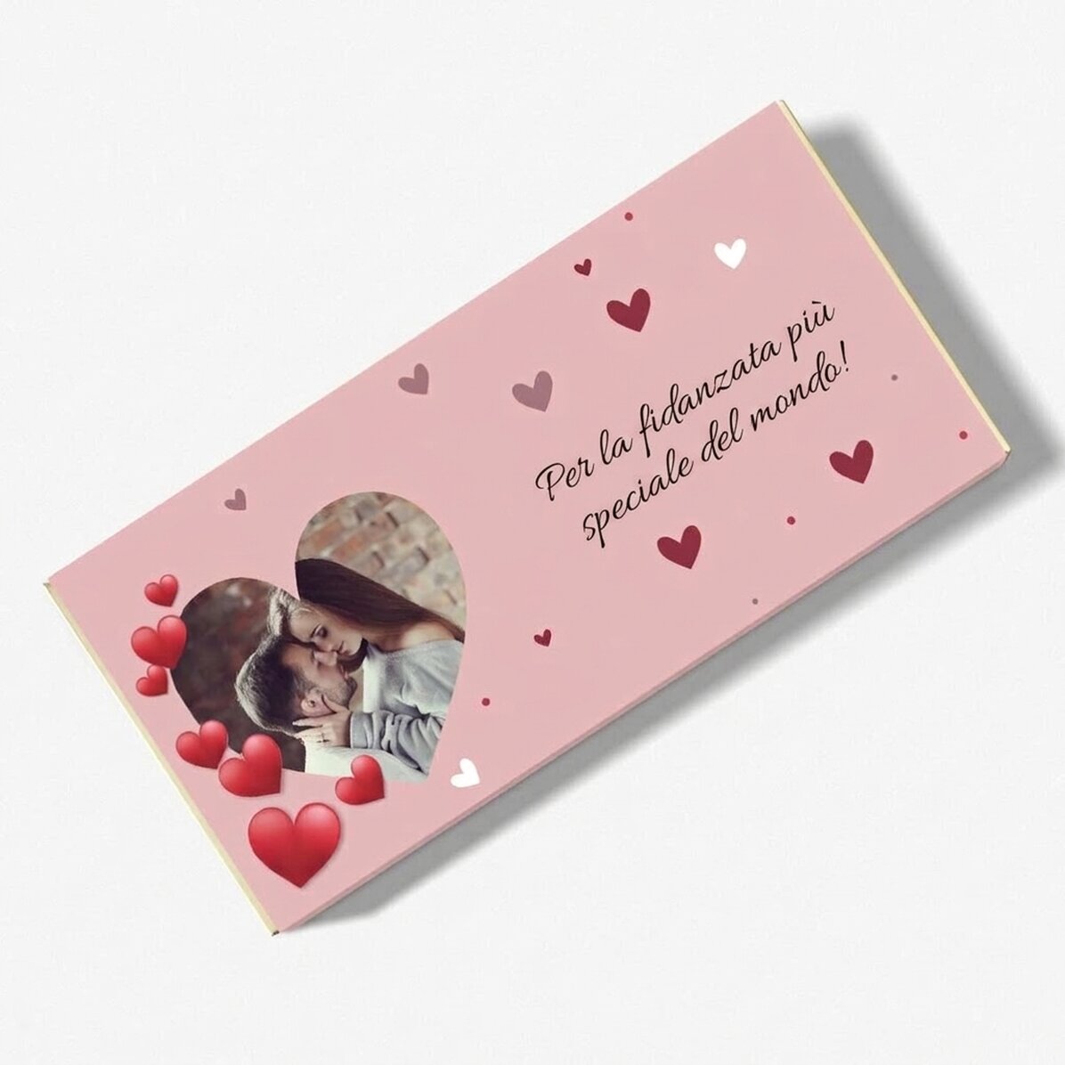Cioccolato personalizzato con testo e foto - Ti amo!