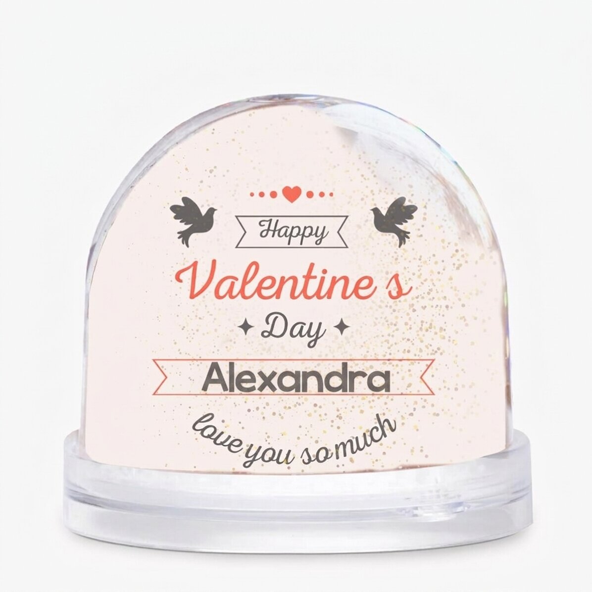 Sfera da scrivania personalizzata con foto e testo - Ti voglio tanto bene