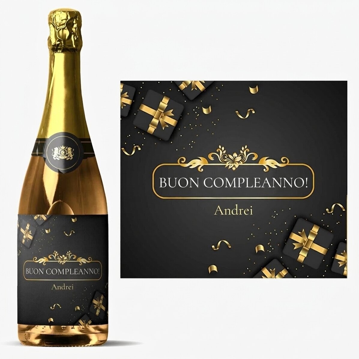 Spumante personalizzato con messaggio - Buon compleanno