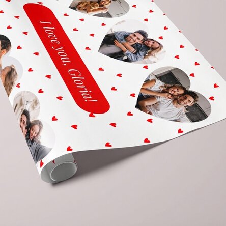 Carta da regalo personalizzata con 6 foto e un messaggio