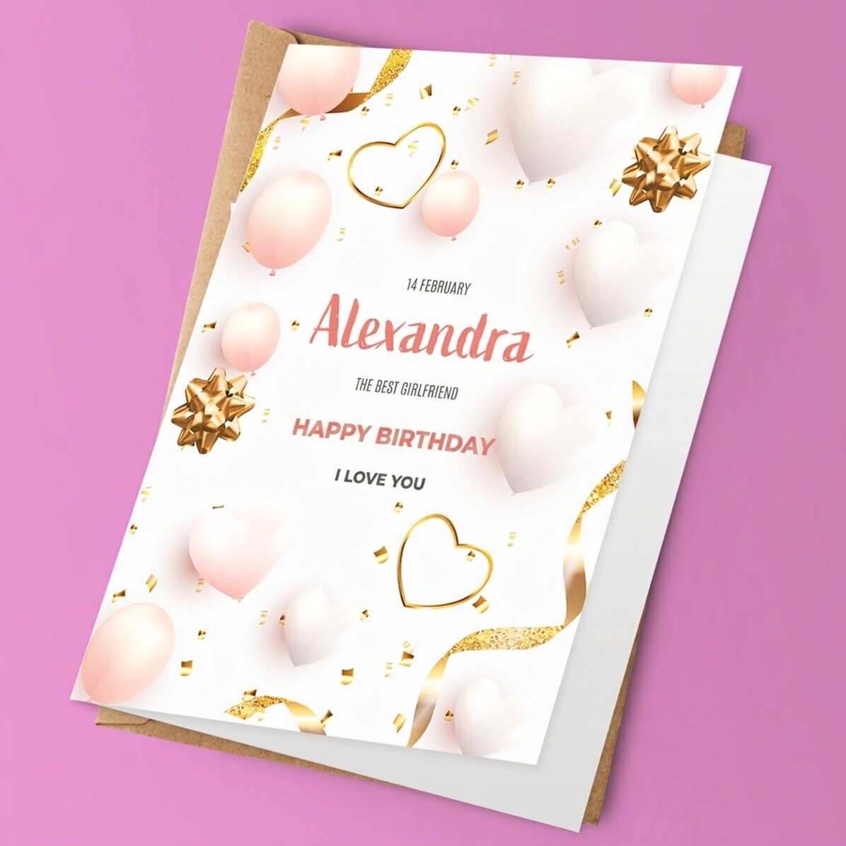 Biglietto di auguri personalizzato con testo - Anniversario